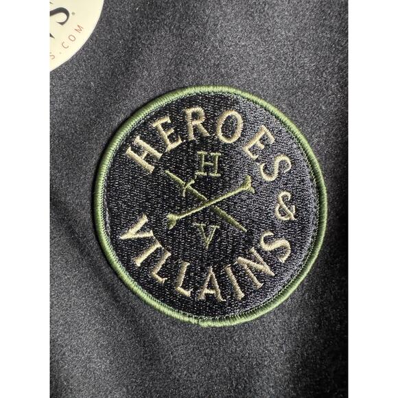 HEROES & VILLIANS Varsity Bomber Jacket NWT $140 "Standard Issue" Size L - Picture 9 of 16